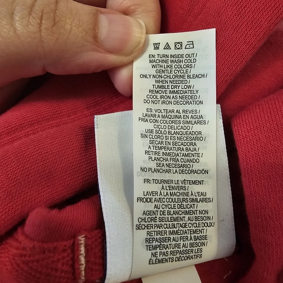 Red Champion Women's C Banner Standard Pullover Hoodie - Picture 12 of 12